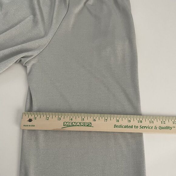 St. John Sport by Marie Gray Pants Size P /US 2 Pale Gray Metalic Sheen Pockets - Picture 15 of 16
